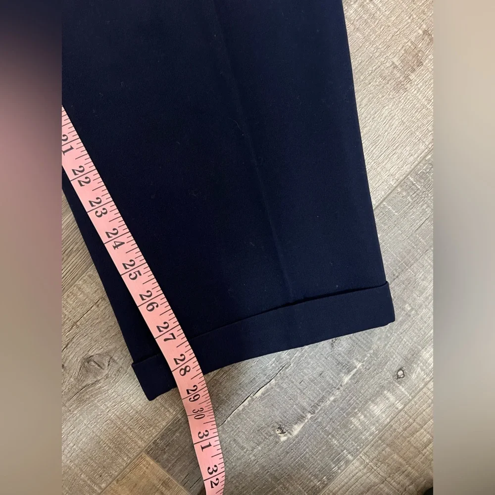 Vintage Liz Claiborne Women's Navy Trousers 100% wool sz 12 EUC